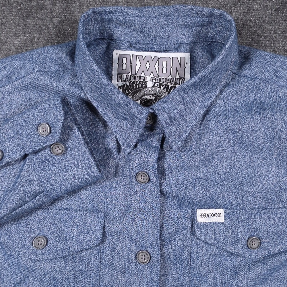 Dixxon Sanchos Tacos Yardbird Flannel Shirt Womens XL Flap Pockets Button Up